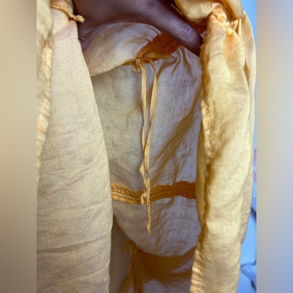 Cut Loose Baggies Linen Pull on minimalist boho adjustable Length cuffed skirt S - Picture 4 of 12